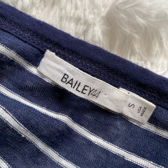 Bailey 44 Linen Anthropologie Top Blue White Striped Lightweight Shirttail Small - Picture 6 of 7